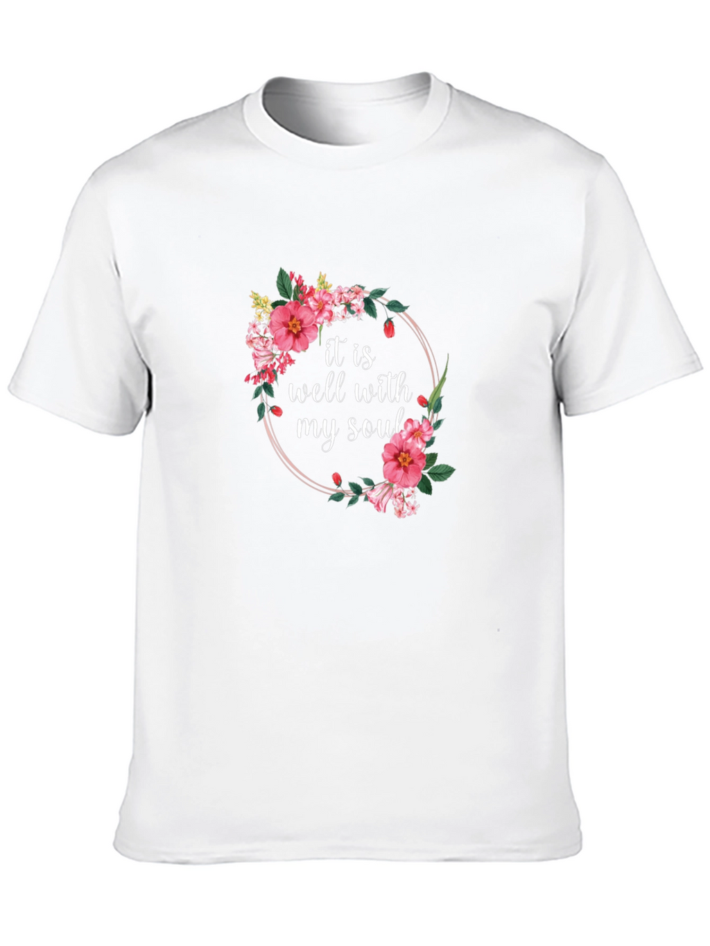 Floral It Is Well Graphic Tee - Black