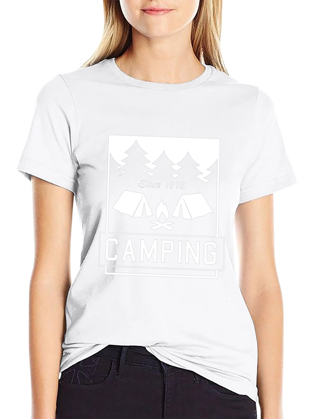 Camping Since 1976 Graphic Tee - Black