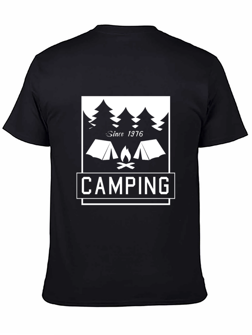 Camping Since 1976 Graphic Tee - Black