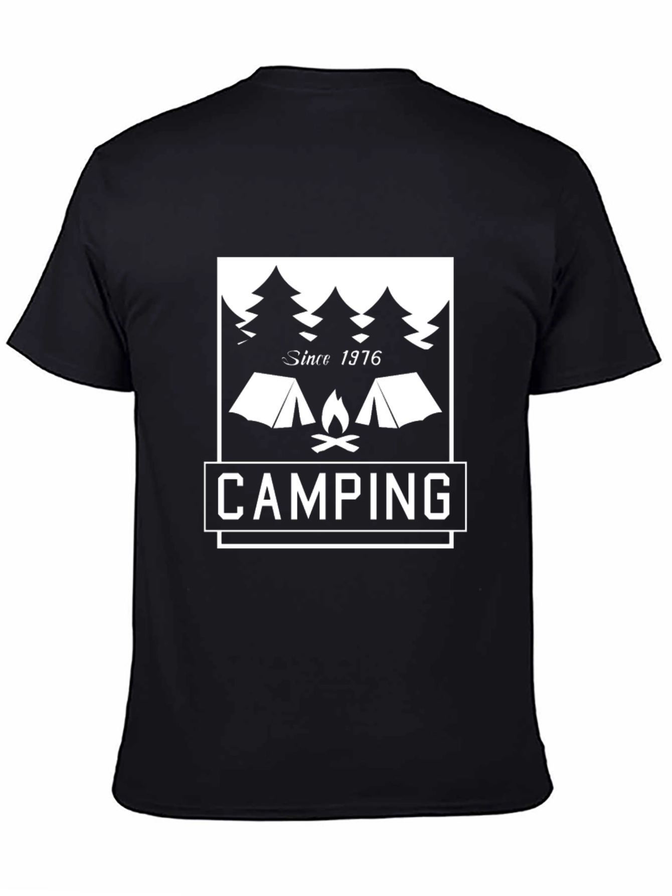 Camping Since 1976 Graphic Tee - Black