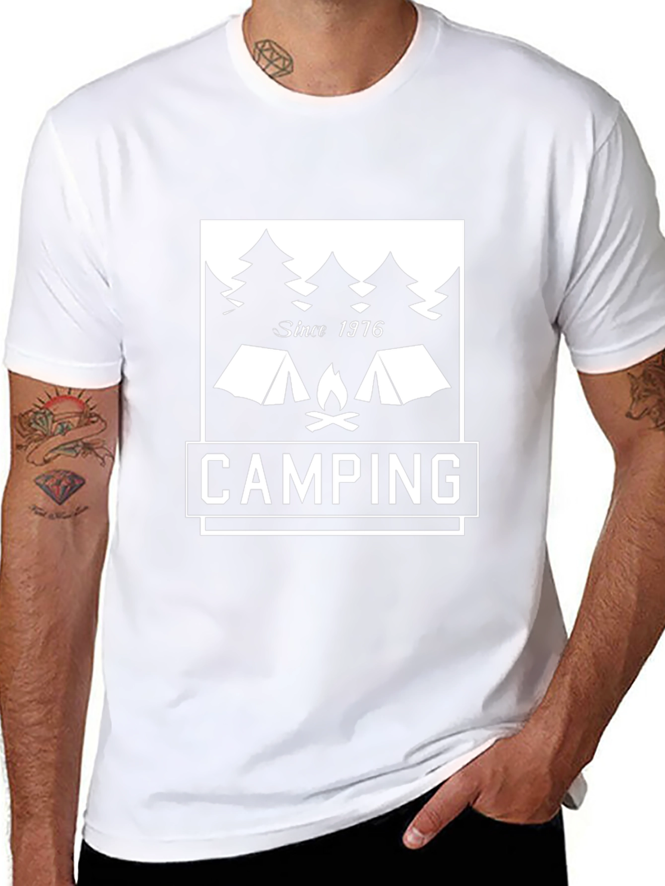 Camping Since 1976 Graphic Tee - Black