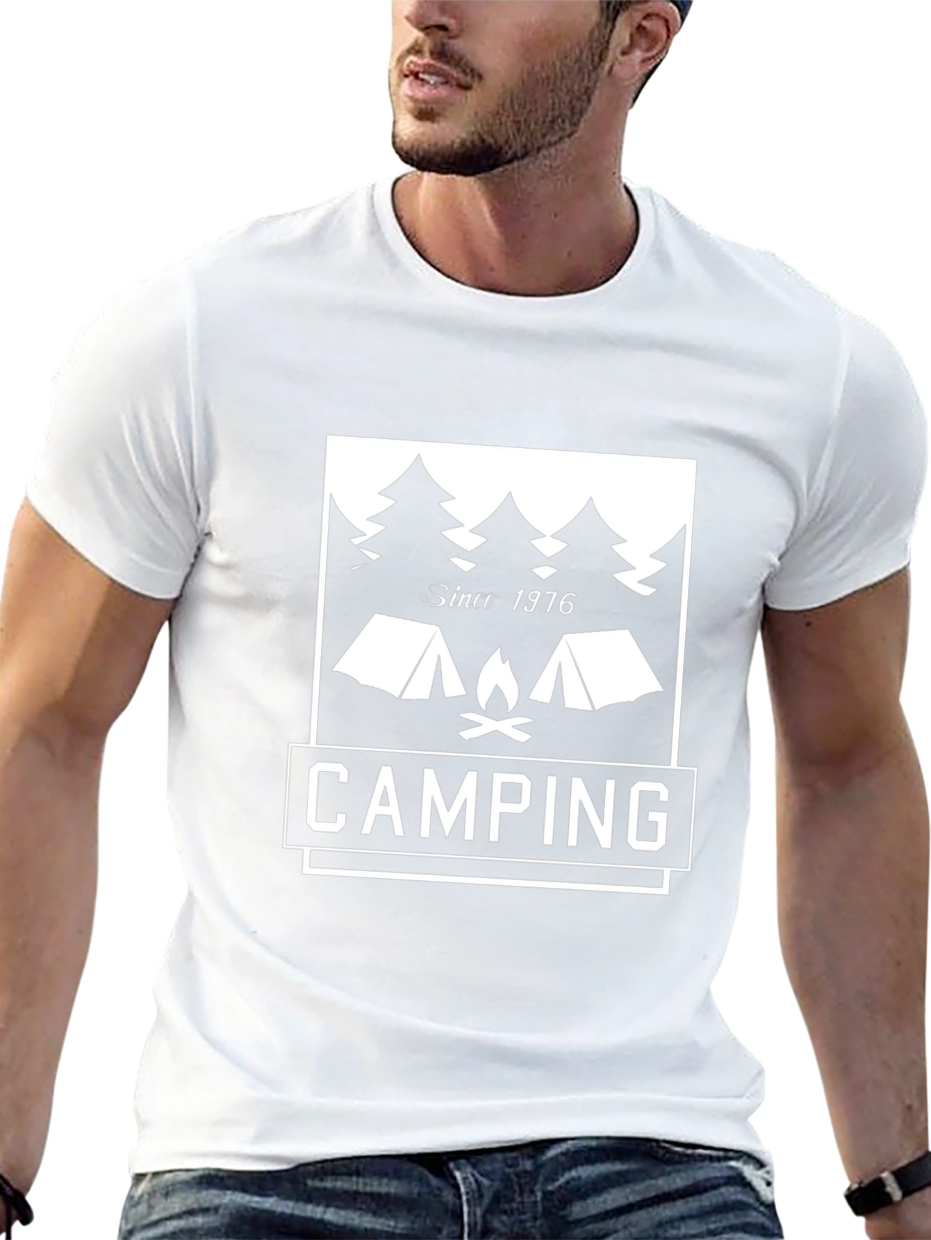 Camping Since 1976 Graphic Tee - Black