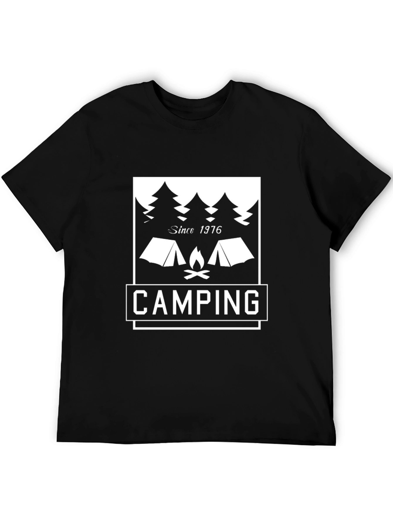 Camping Since 1976 Graphic Tee - Black
