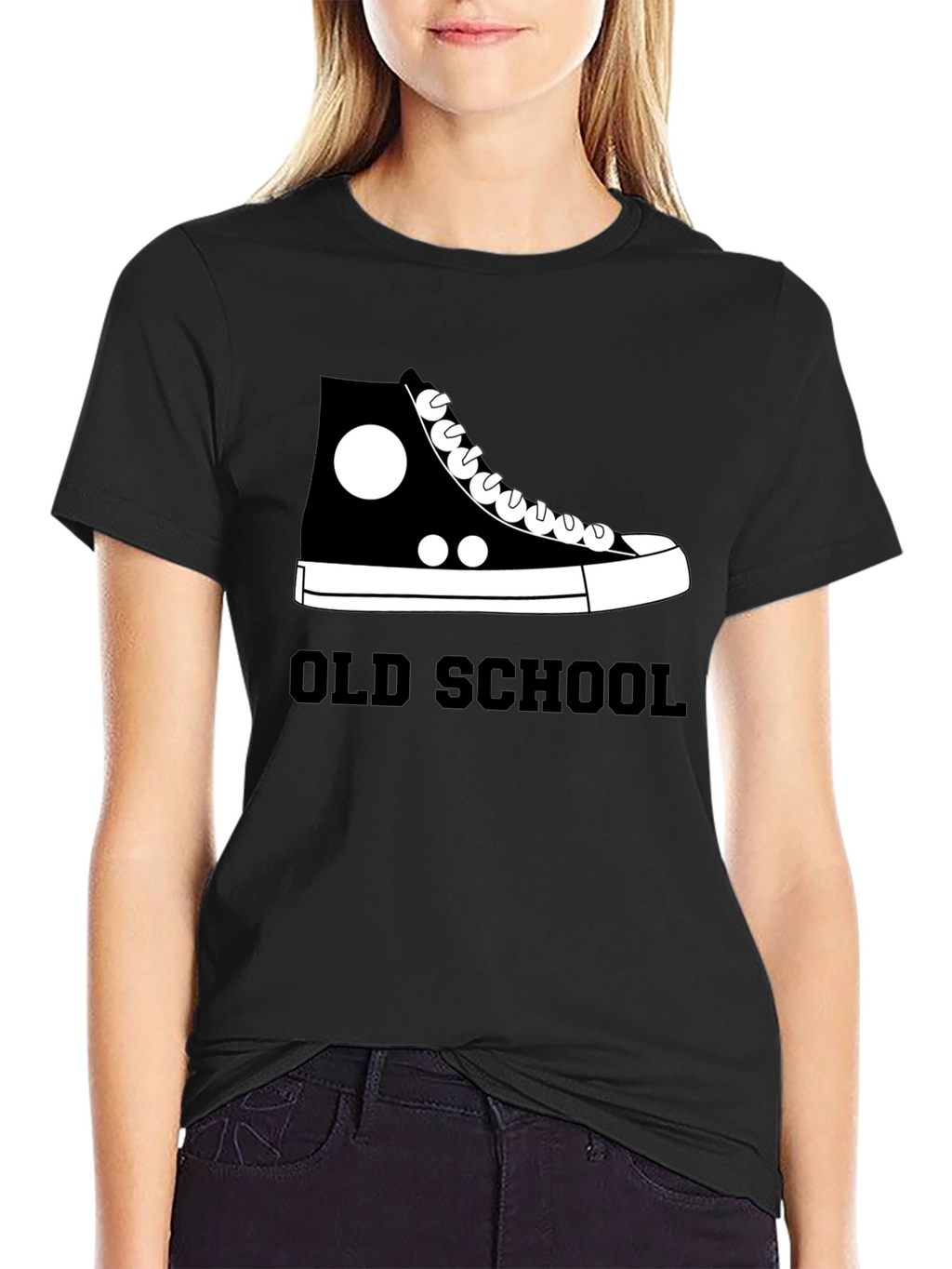 Old School High Top Sneaker Graphic T-Shirt