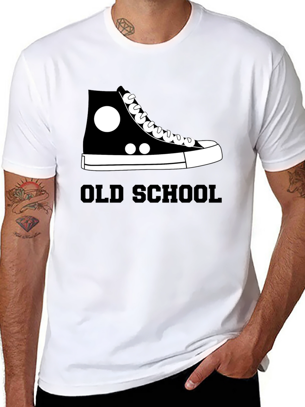 Old School High Top Sneaker Graphic T-Shirt