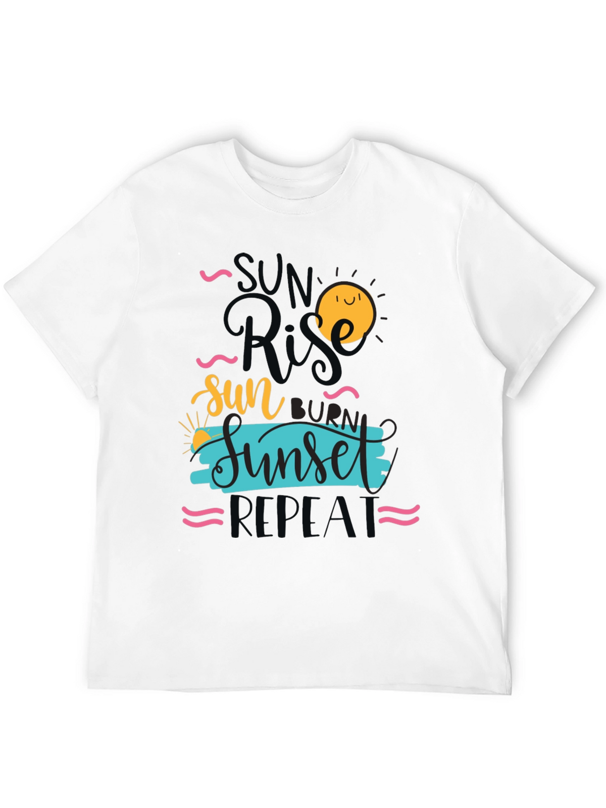 Sunrise Sunset Repeat Graphic Tee - Casual Comfort