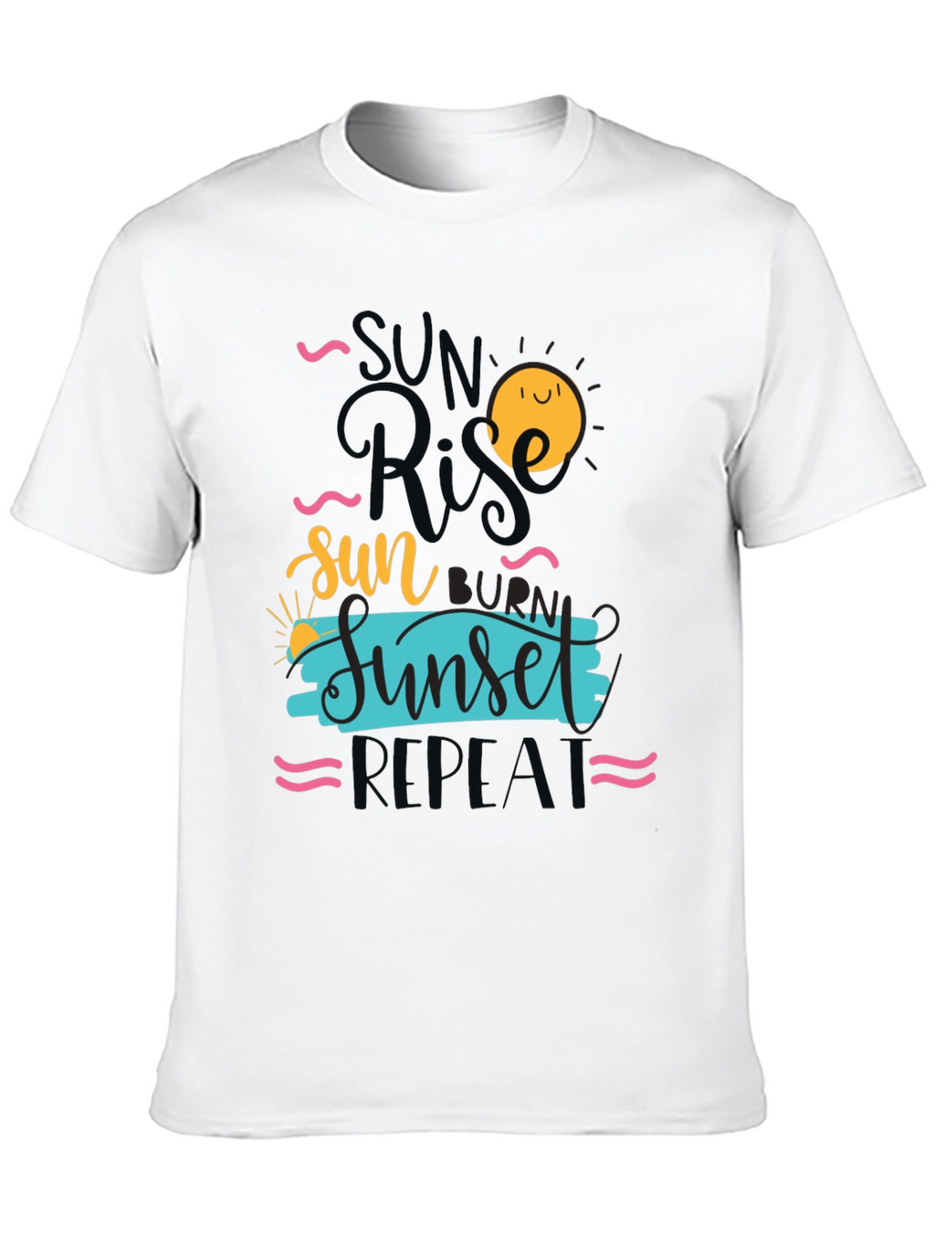 Sunrise Sunset Repeat Graphic Tee - Casual Comfort
