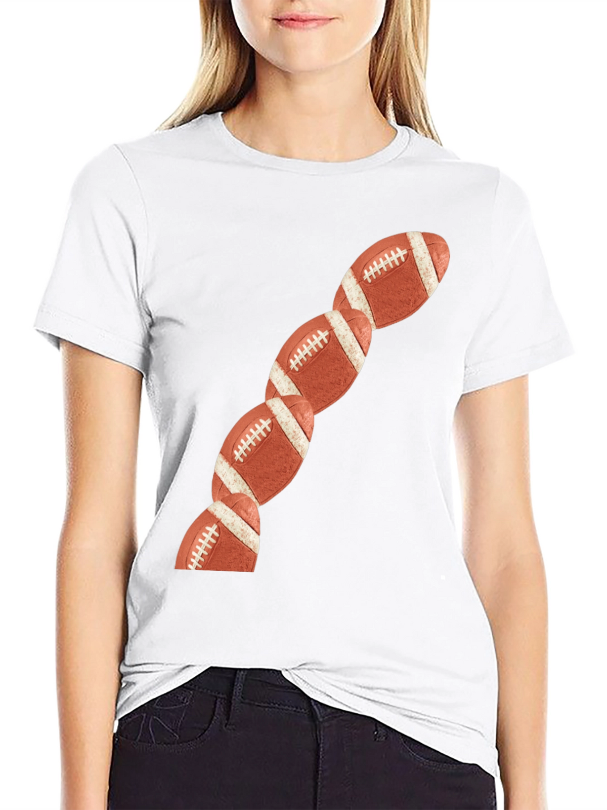 Football Chain T-Shirt - Sports Fan Apparel