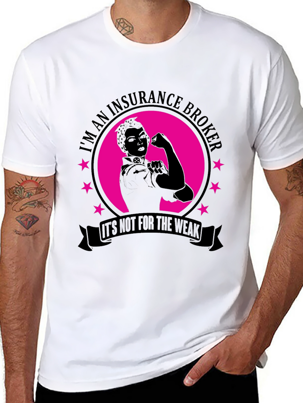 Insurance Broker T-Shirt - Rosie the Riveter Style