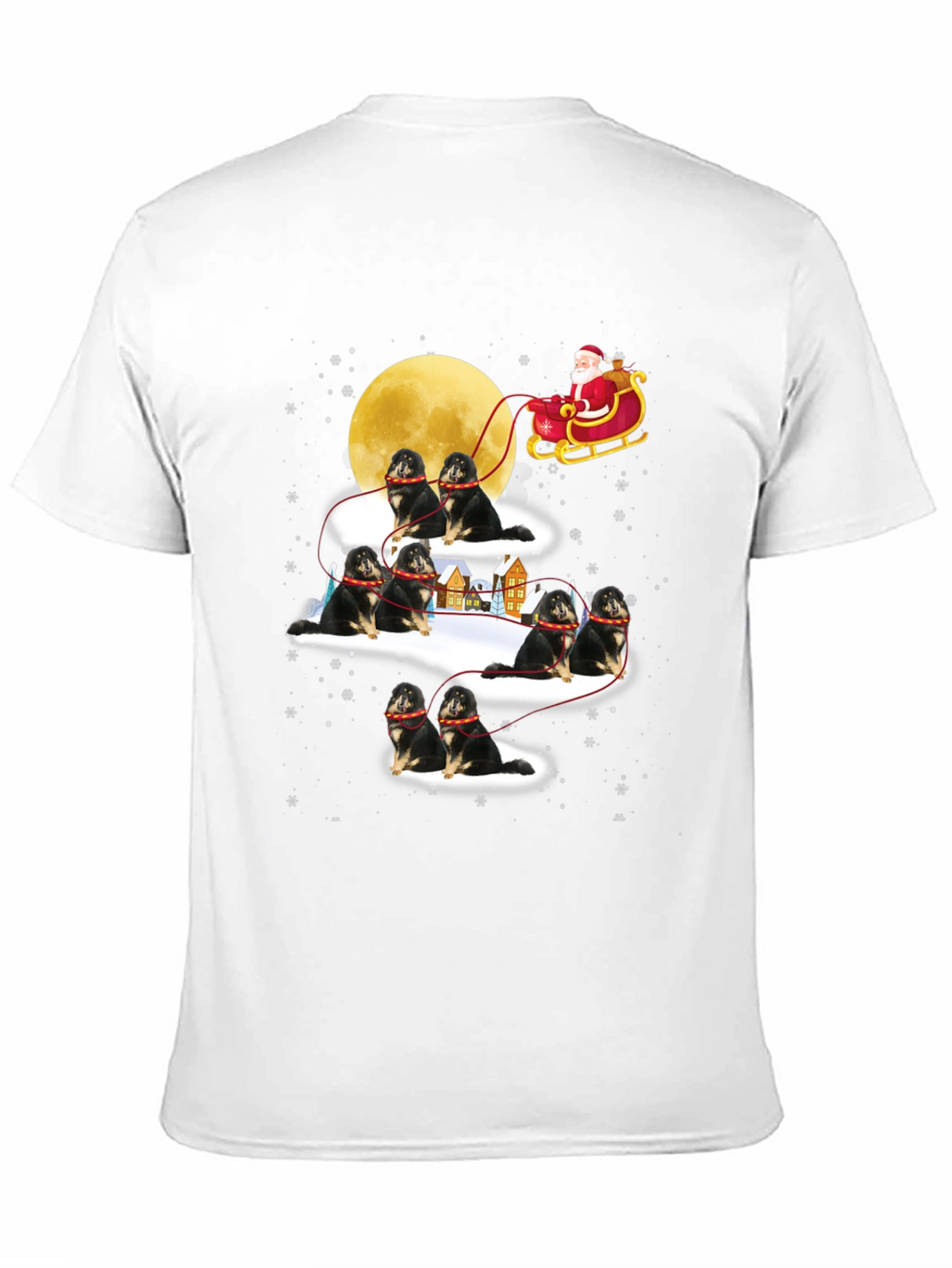 Santa Shiba Inu Sleigh T-Shirt