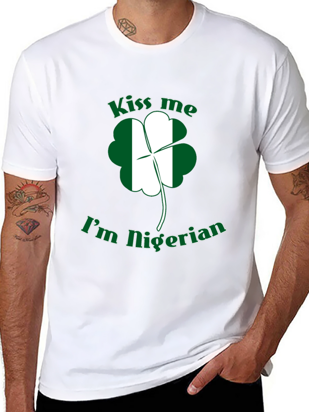 Kiss Me Im Nigerian St Patricks Day T-Shirt