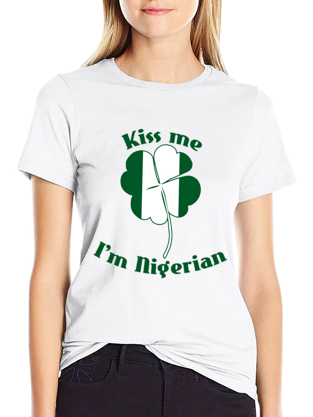 Kiss Me Im Nigerian St Patricks Day T-Shirt