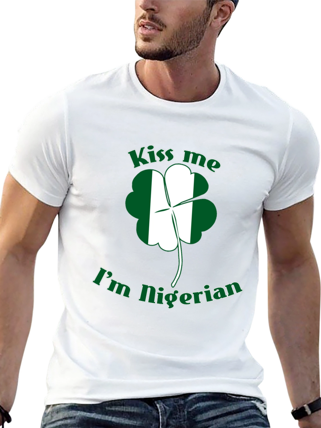 Kiss Me Im Nigerian St Patricks Day T-Shirt