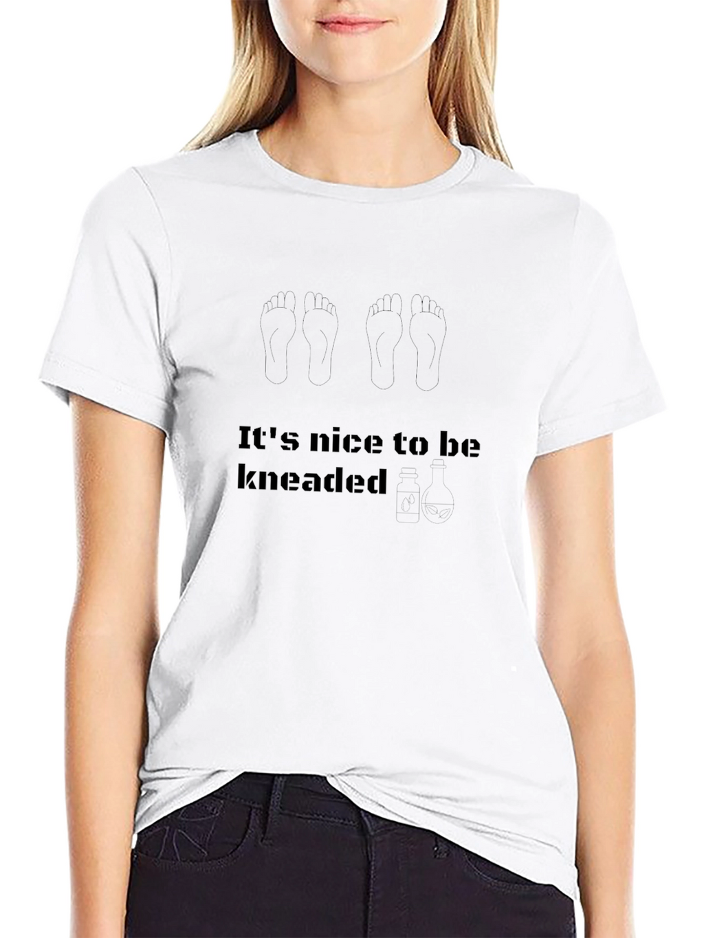 Funny Massage T-Shirt - Its Nice To Be Kneaded