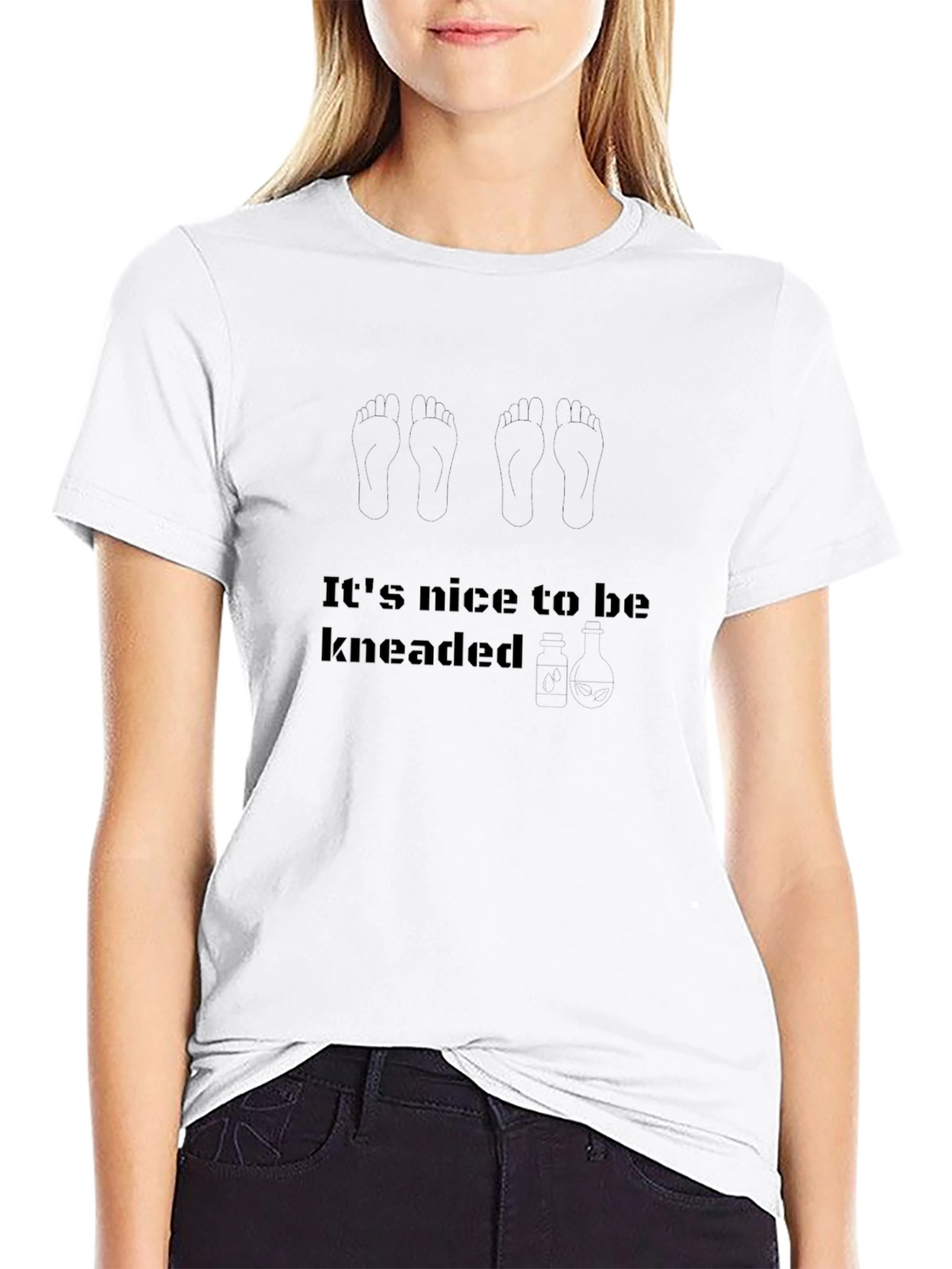Funny Massage T-Shirt - Its Nice To Be Kneaded
