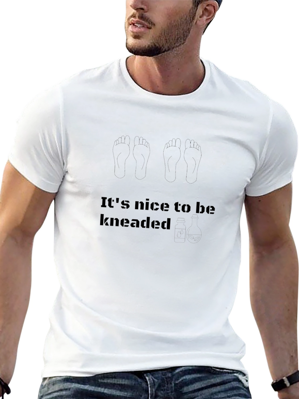 Funny Massage T-Shirt - Its Nice To Be Kneaded