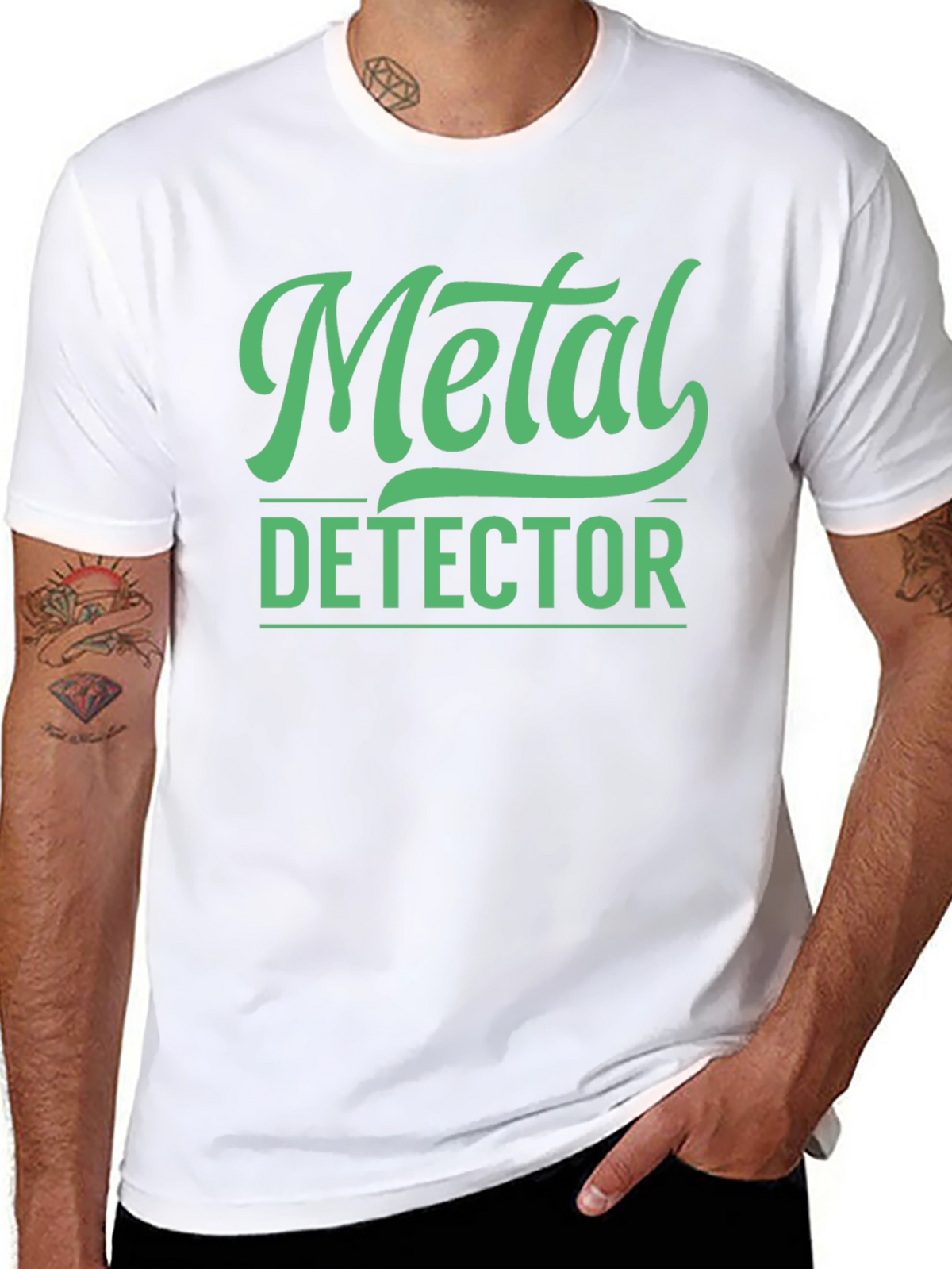 Metal Detector Graphic Tee - Black