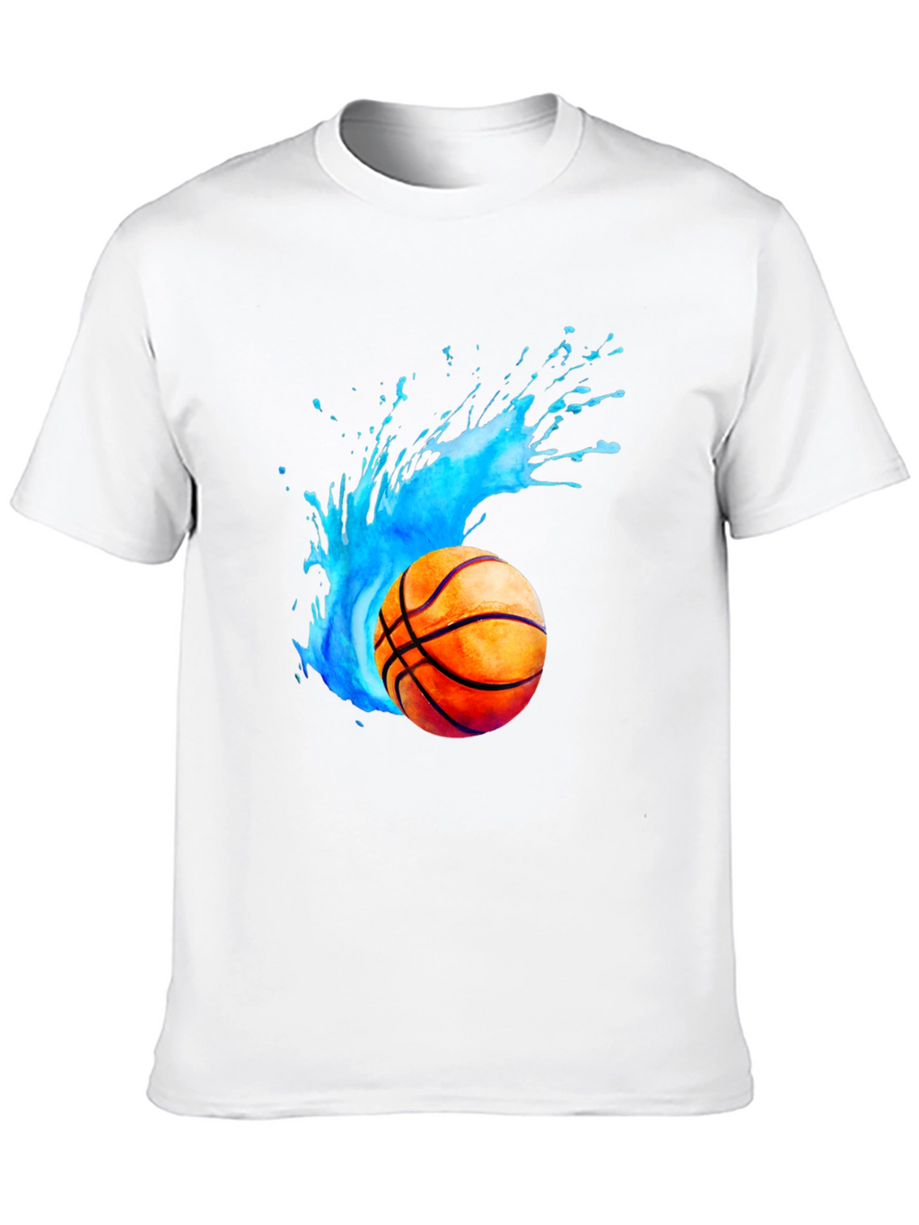 Basketball Splash Graphic Black T-Shirt