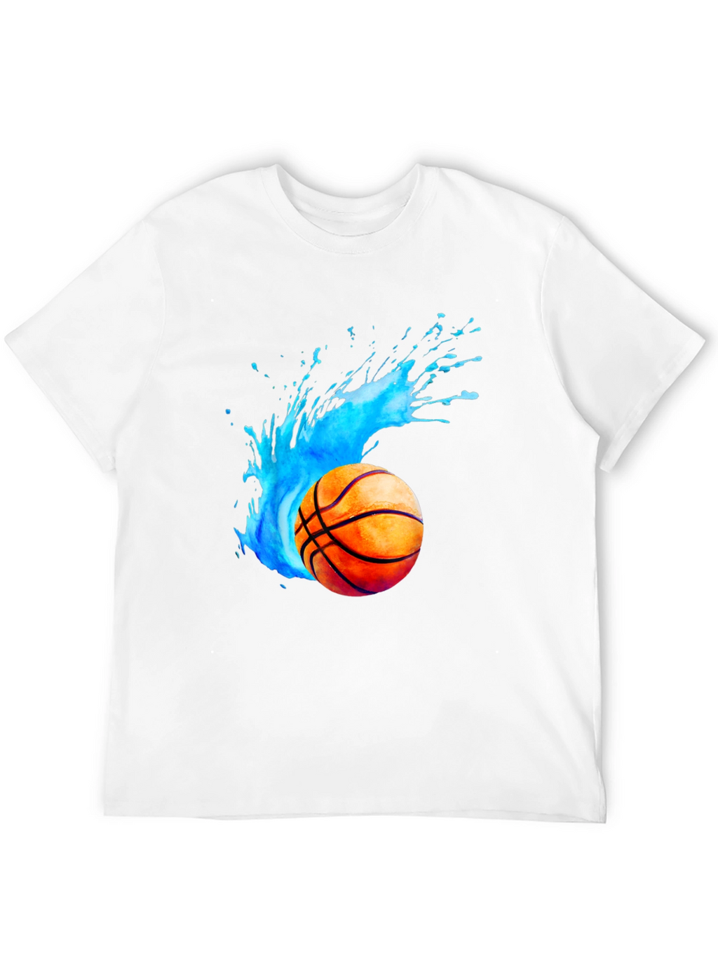 Basketball Splash Graphic Black T-Shirt