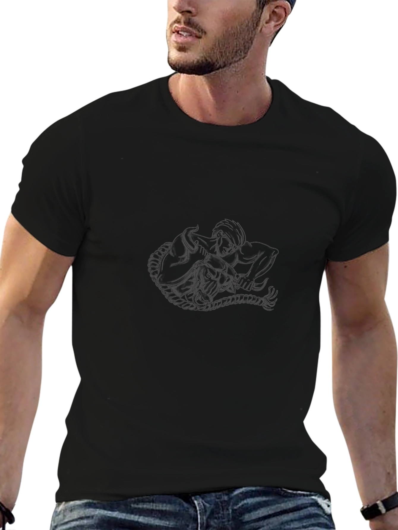Mens Black Graphic Tee