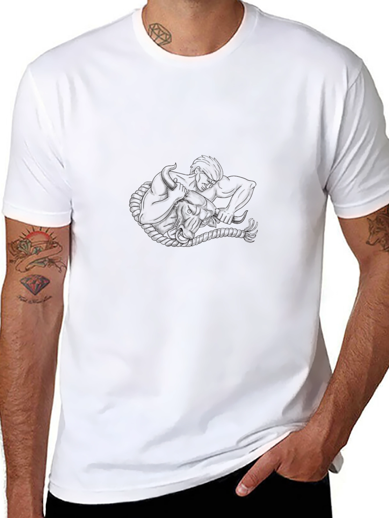 Mens Black Graphic Tee