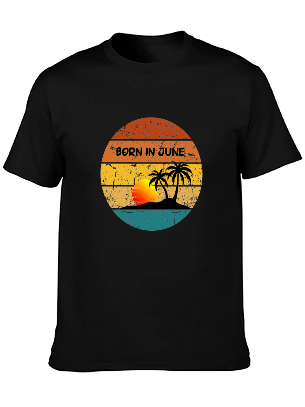 Born in June Tropical Sunset Graphic Tee