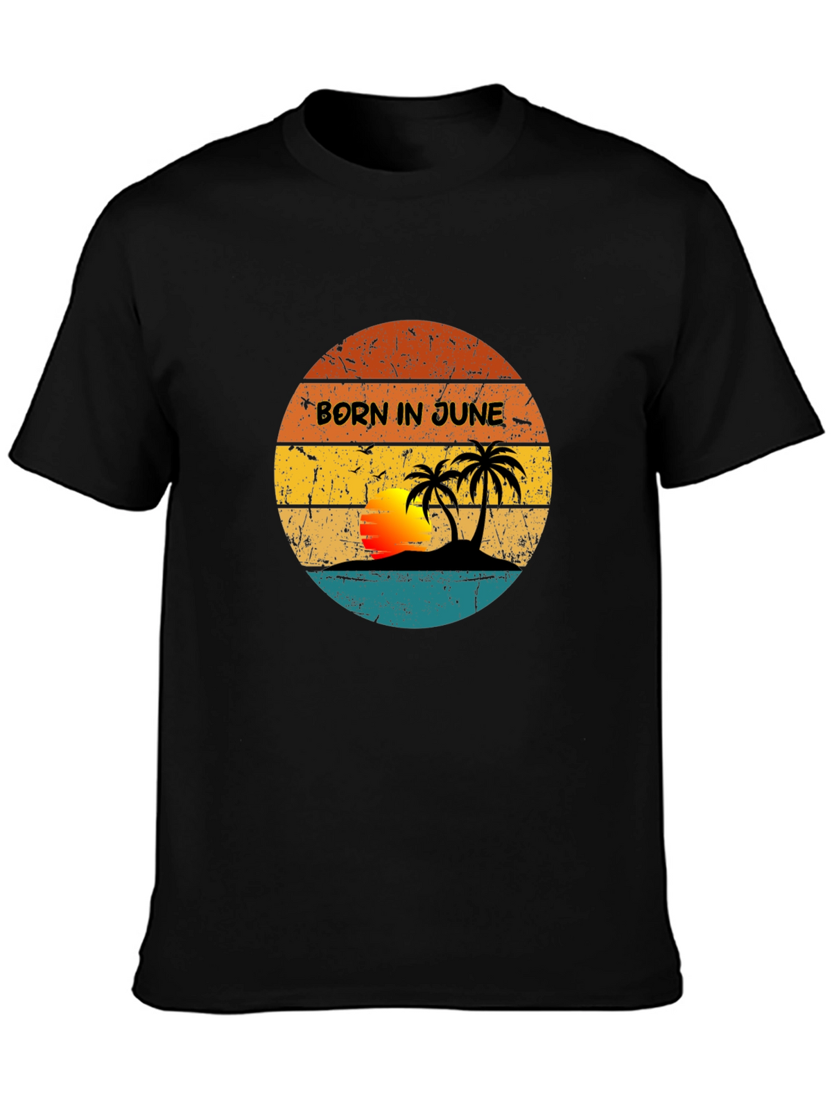 Born in June Tropical Sunset Graphic Tee