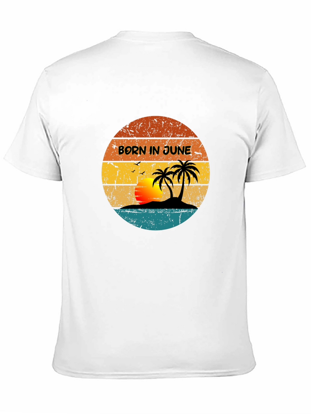 Born in June Tropical Sunset Graphic Tee
