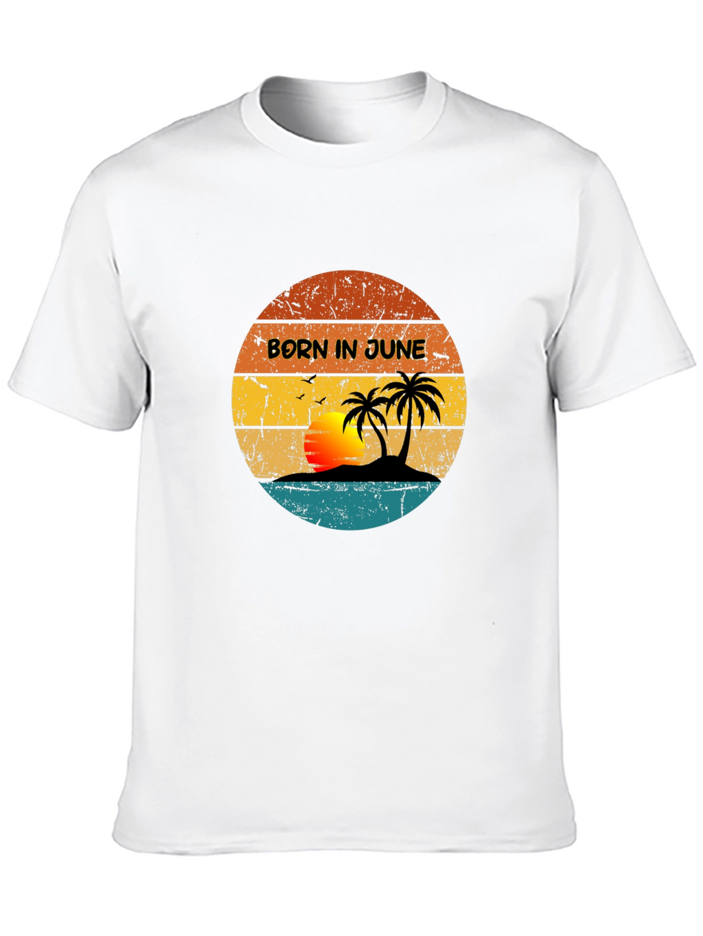 Born in June Tropical Sunset Graphic Tee