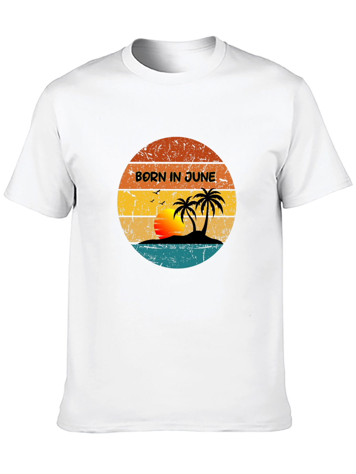 Born in June Tropical Sunset Graphic Tee