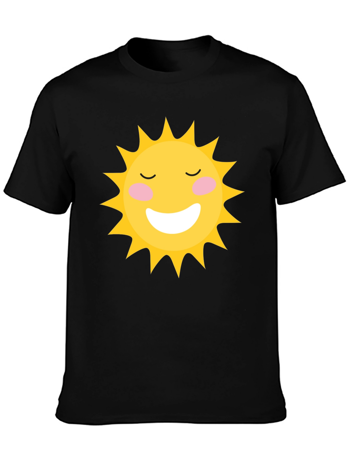 Smiling Sun Graphic Black T-Shirt
