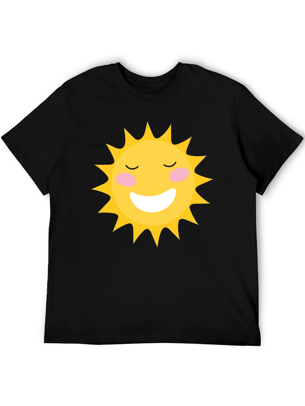 Smiling Sun Graphic Black T-Shirt