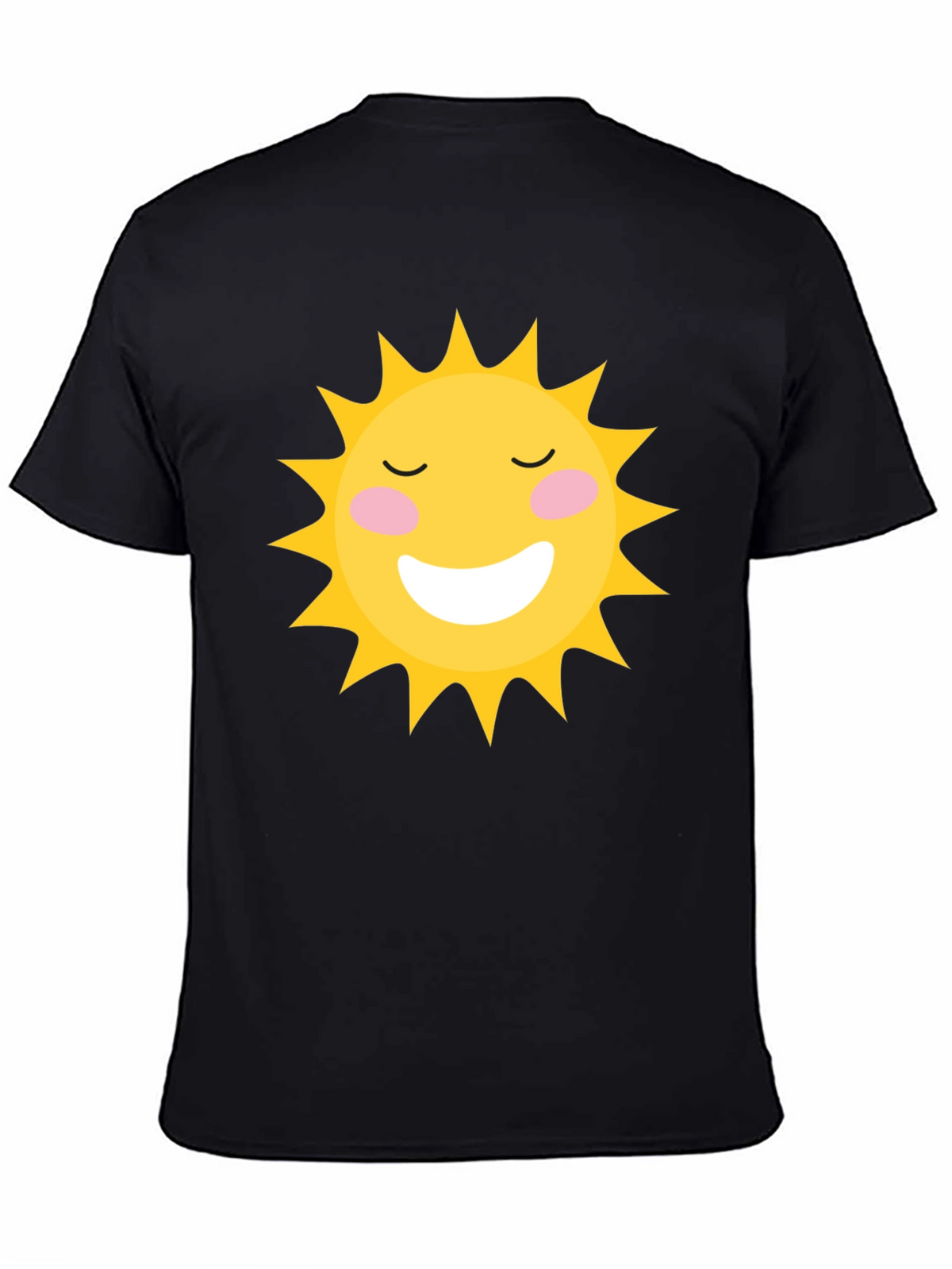 Smiling Sun Graphic Black T-Shirt