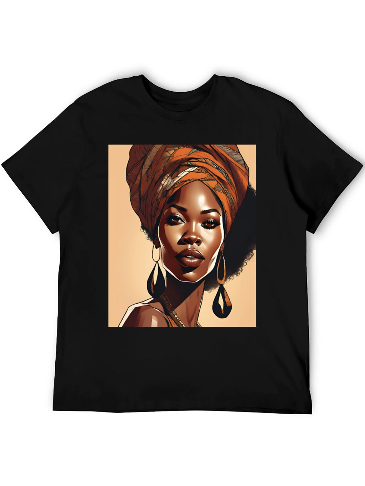 Elegant Woman T-Shirt Afrocentric Style