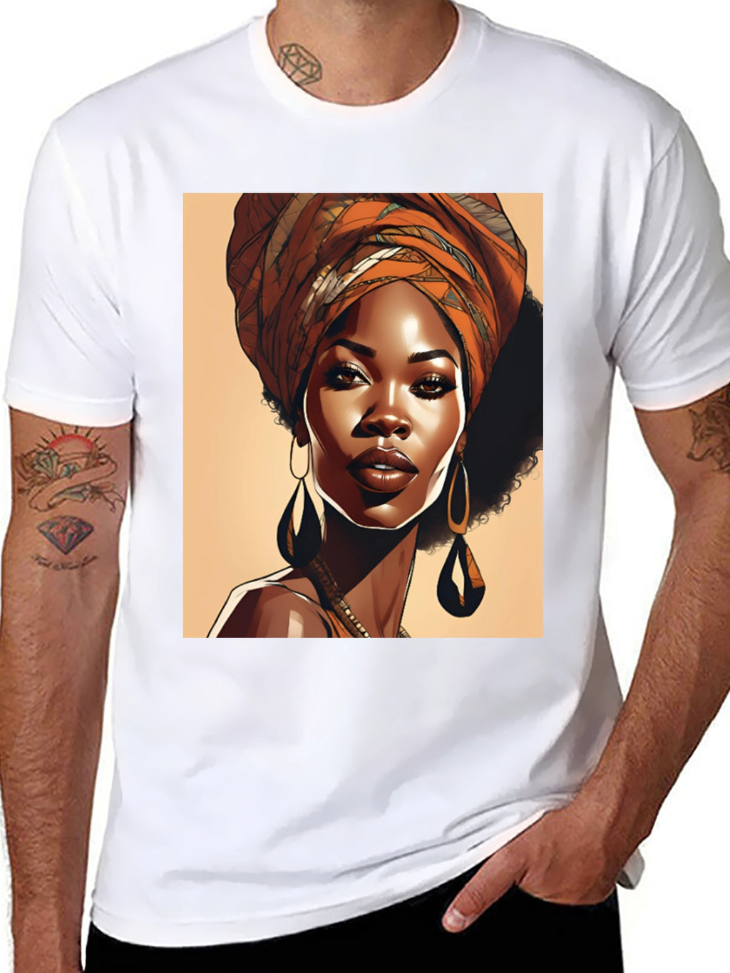 Elegant Woman T-Shirt Afrocentric Style