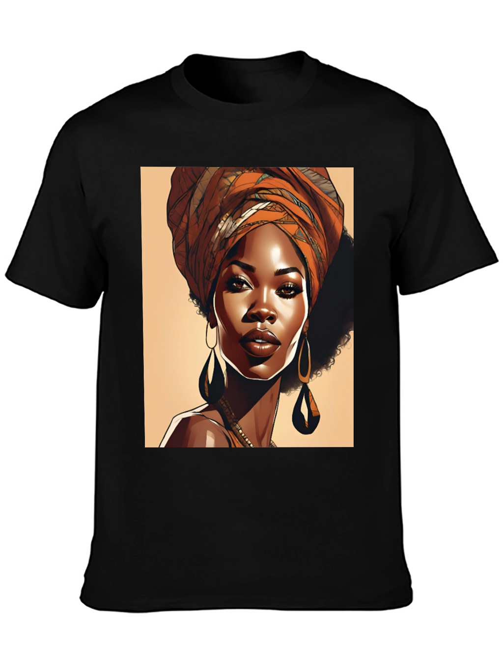 Elegant Woman T-Shirt Afrocentric Style