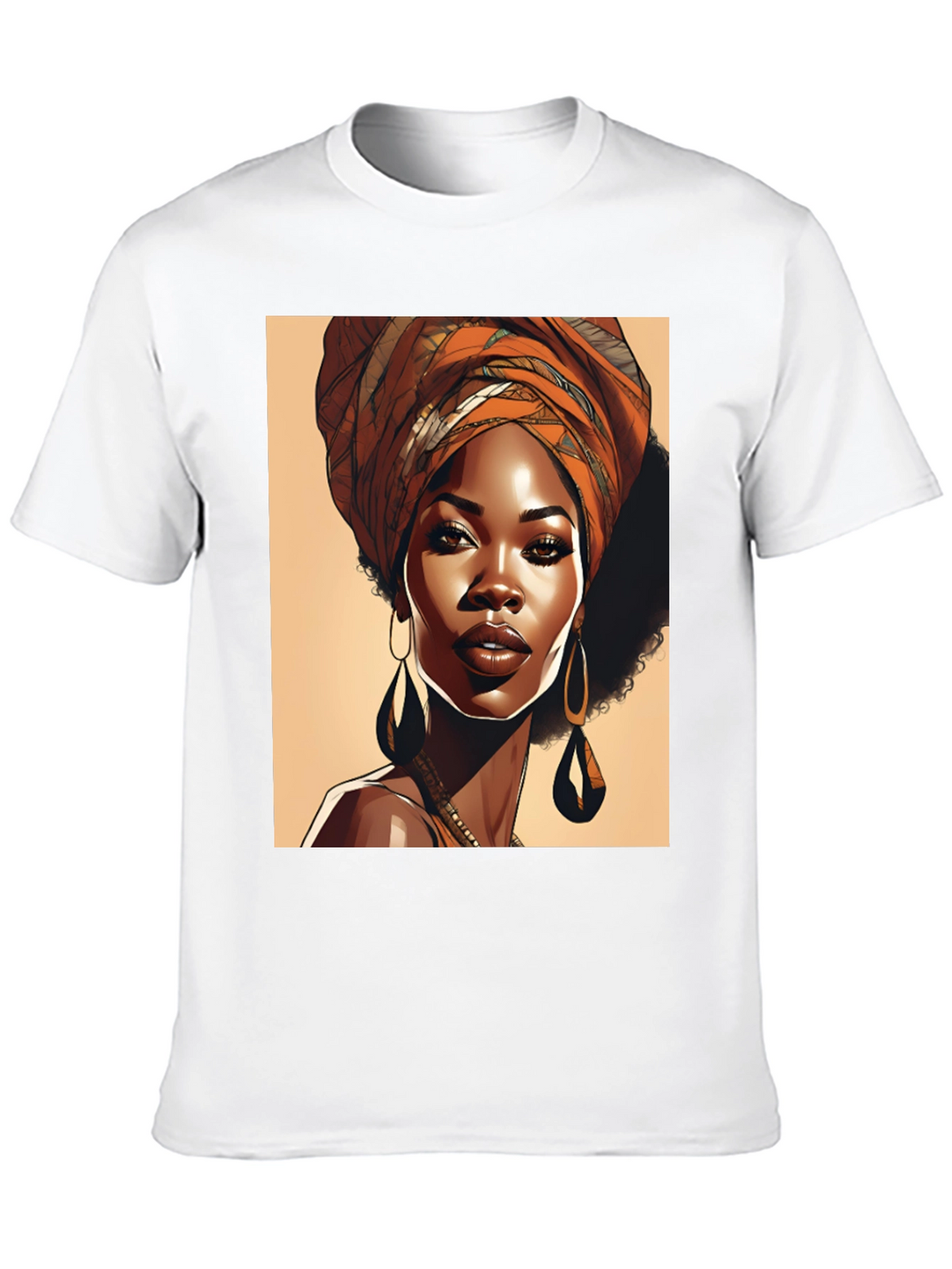 Elegant Woman T-Shirt Afrocentric Style