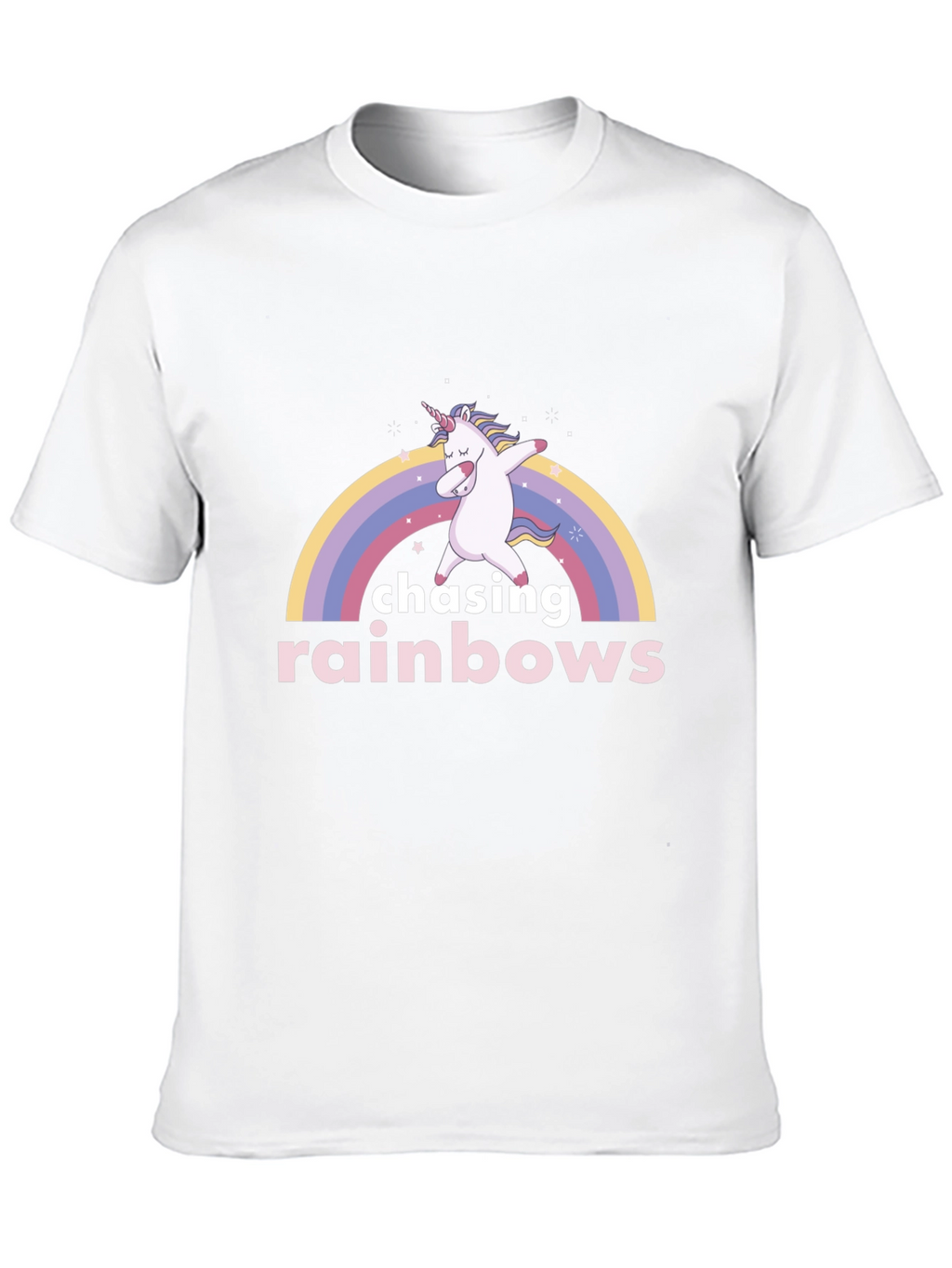 Chasing Rainbows Unicorn Dab Black T-Shirt