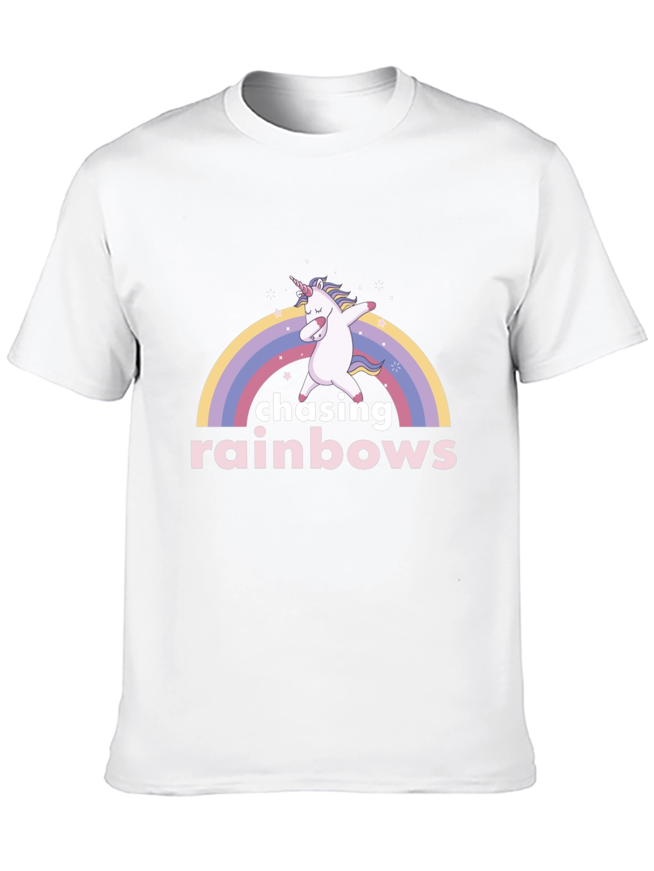 Chasing Rainbows Unicorn Dab Black T-Shirt