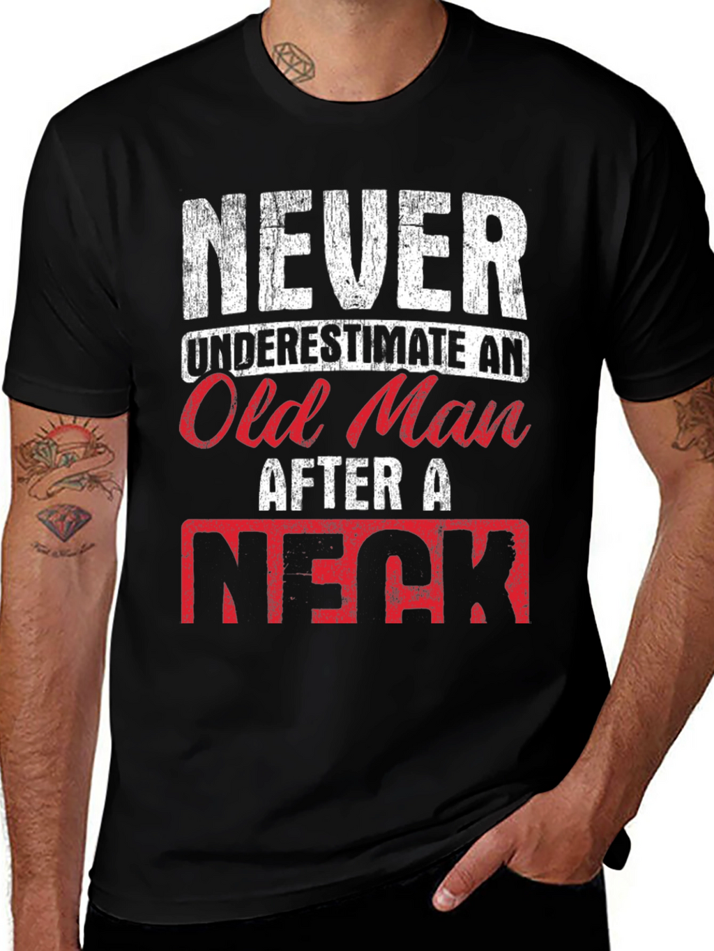 Never Underestimate Old Man T-Shirt