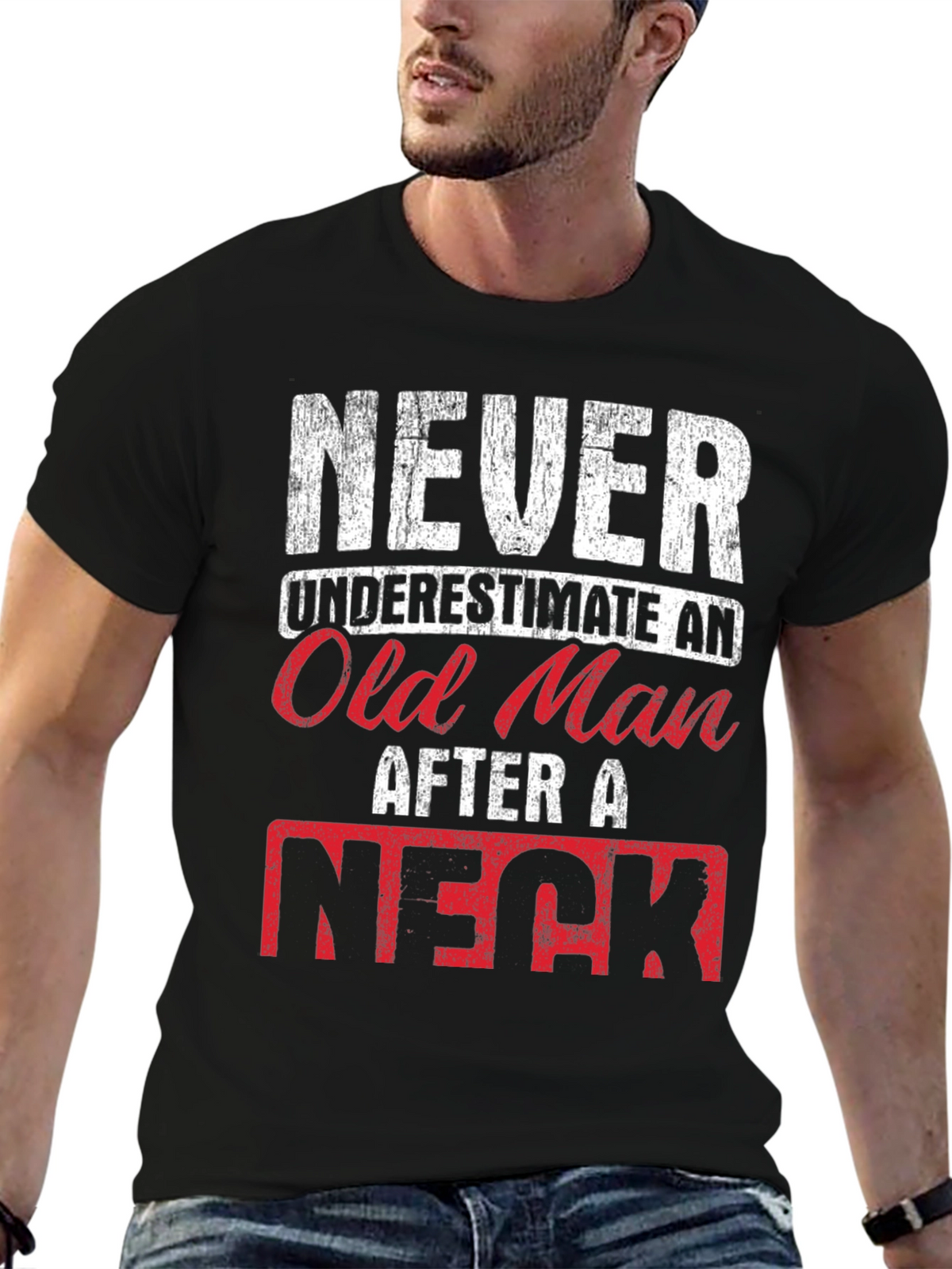 Never Underestimate Old Man T-Shirt