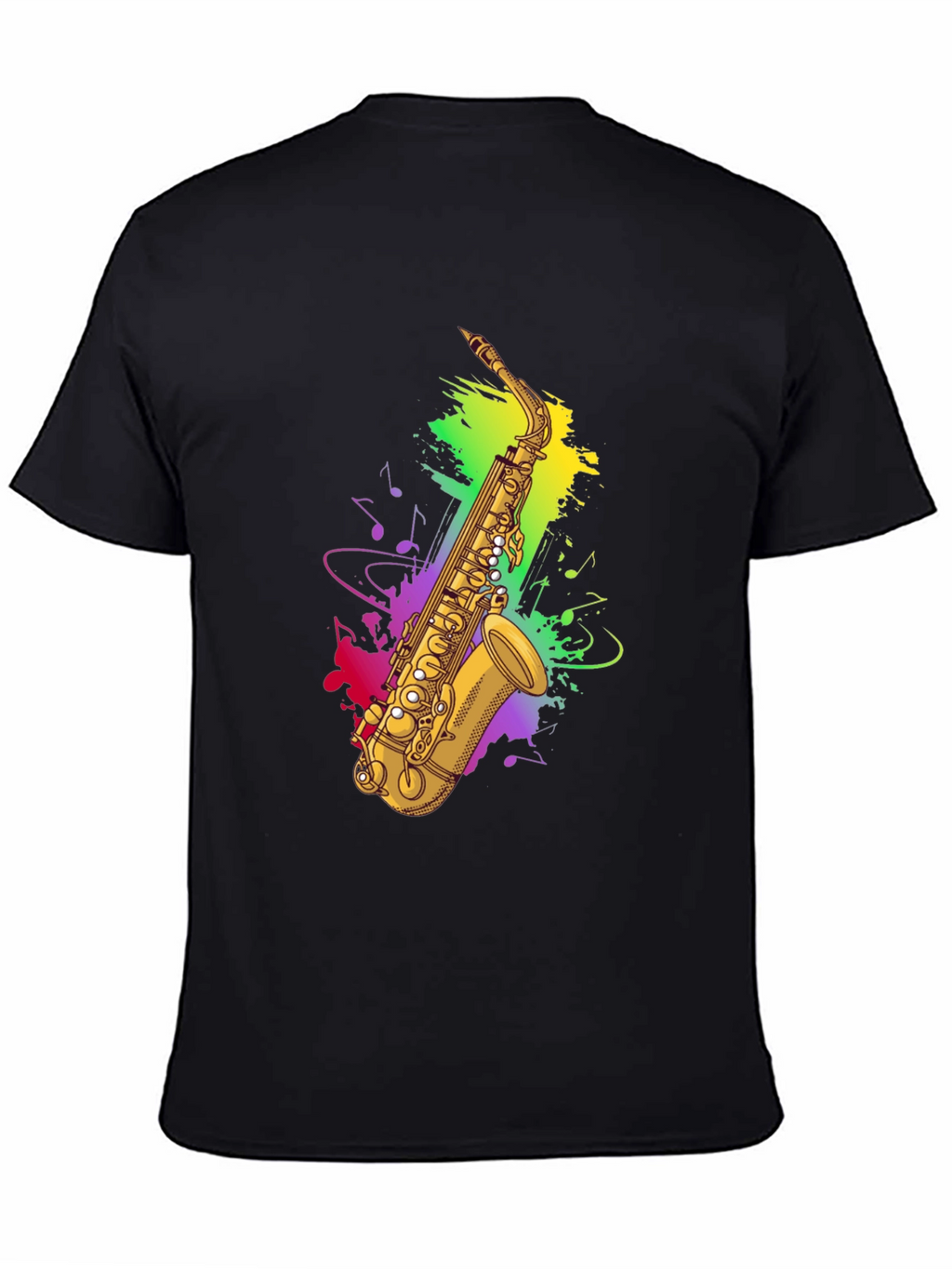 Saxophone Music T-Shirt - Black Graphic Tee