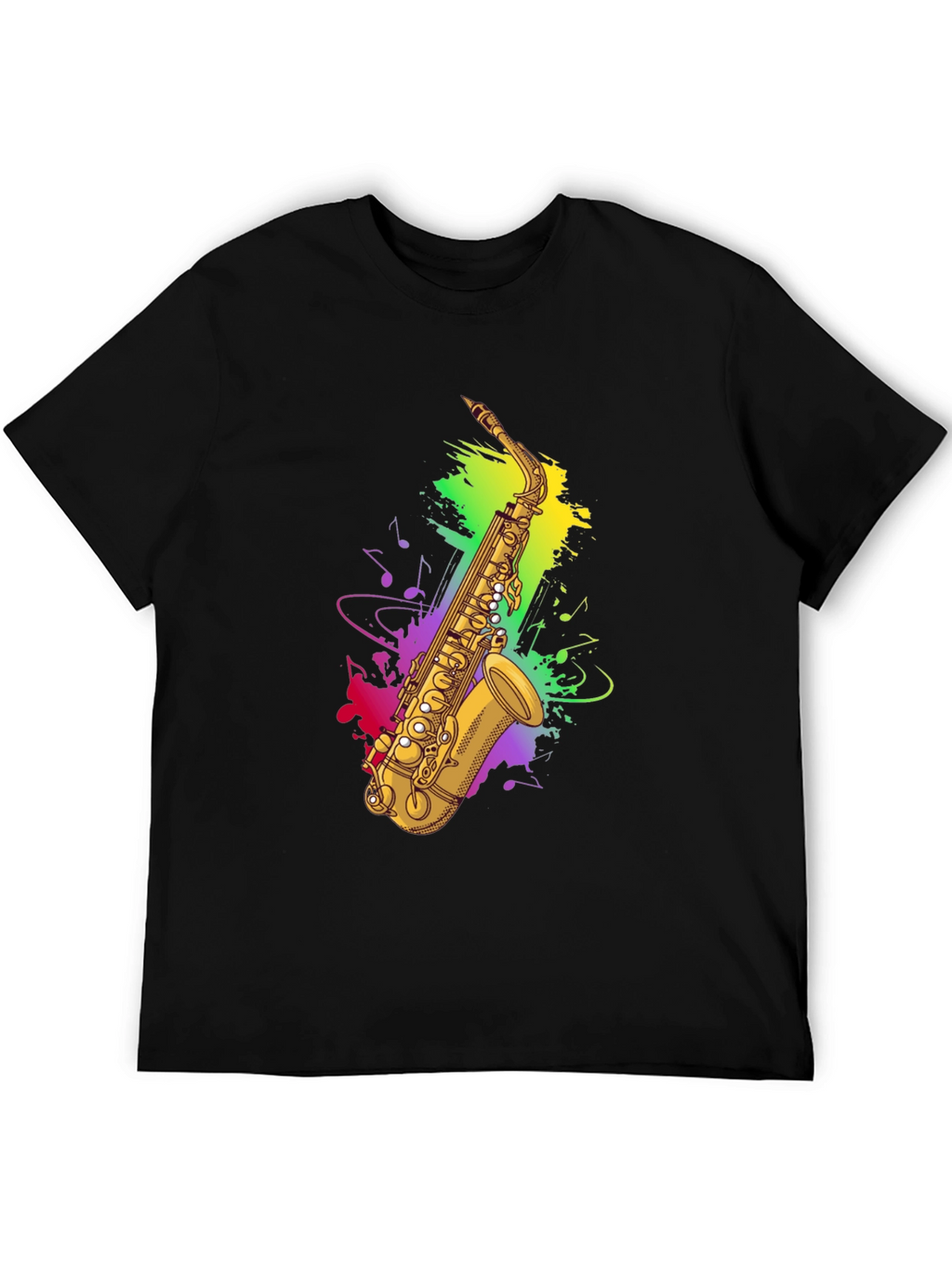Saxophone Music T-Shirt - Black Graphic Tee