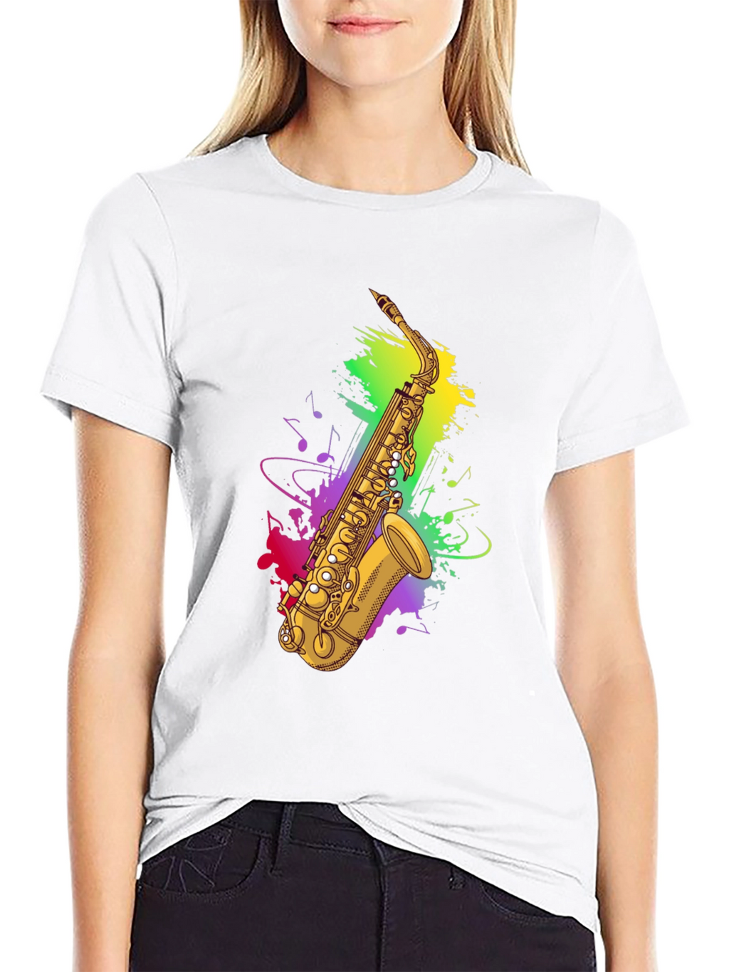 Saxophone Music T-Shirt - Black Graphic Tee