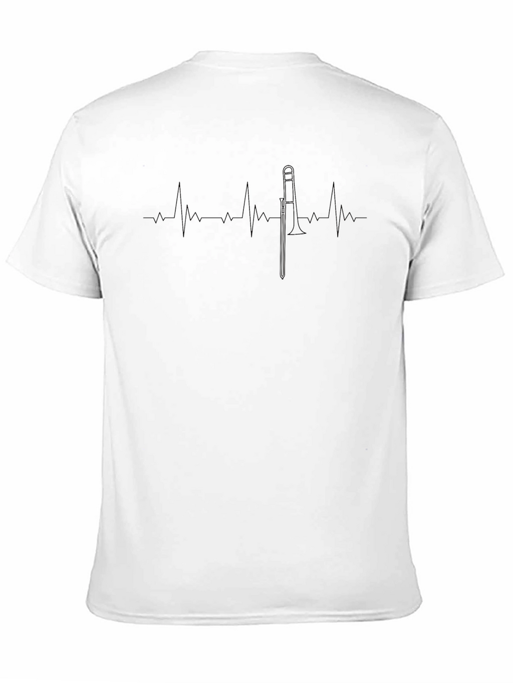 Trombone Heartbeat T-Shirt - Music Lover Tee