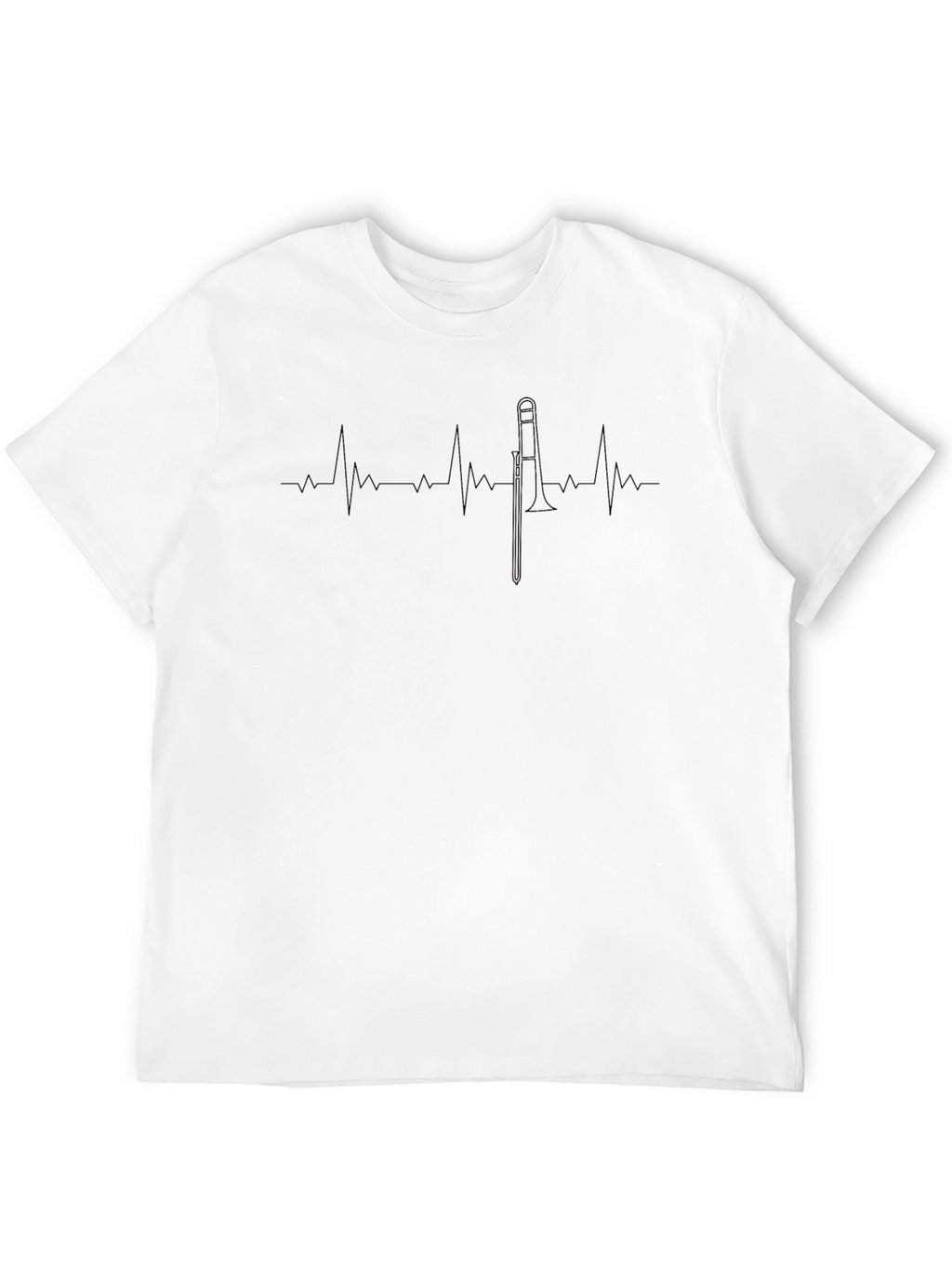 Trombone Heartbeat T-Shirt - Music Lover Tee