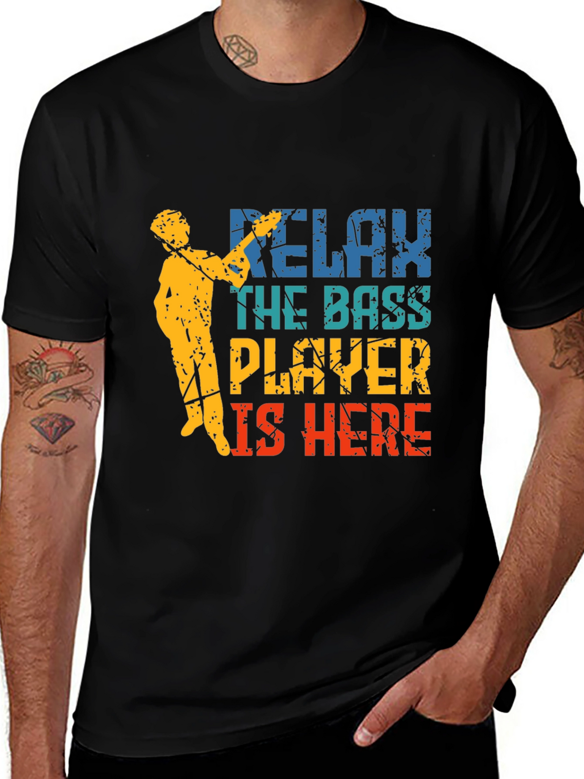 Relax The Bass Player Is Here Graphic T-Shirt