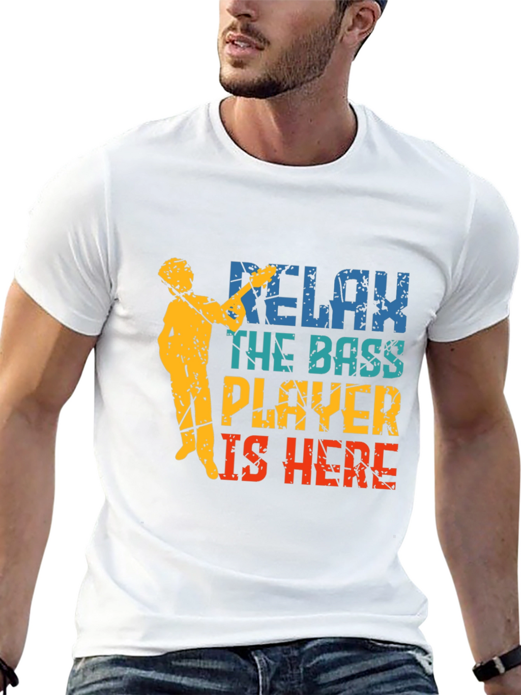 Relax The Bass Player Is Here Graphic T-Shirt