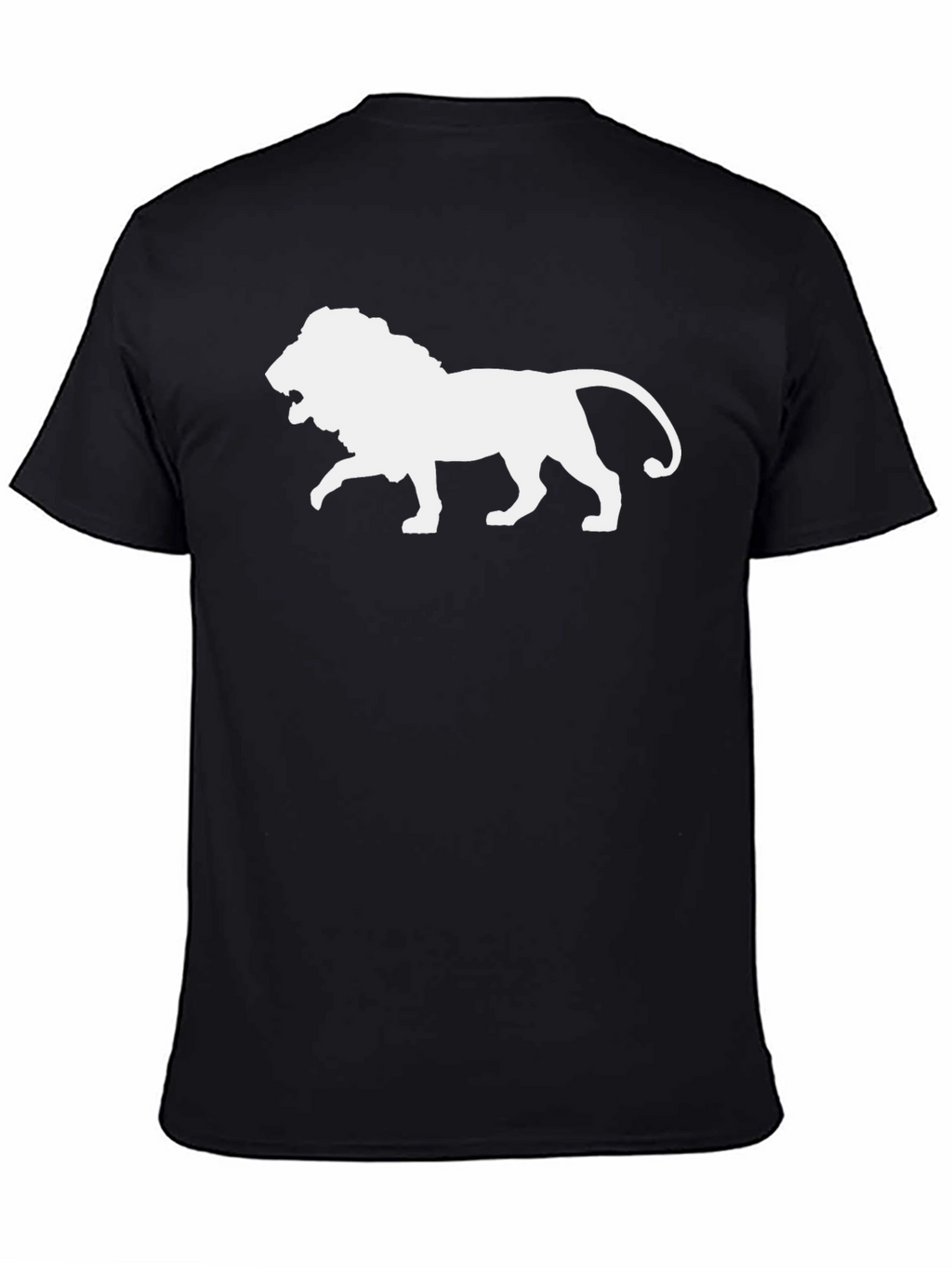 Lion Graphic Tee - Bold Black Cotton T-Shirt