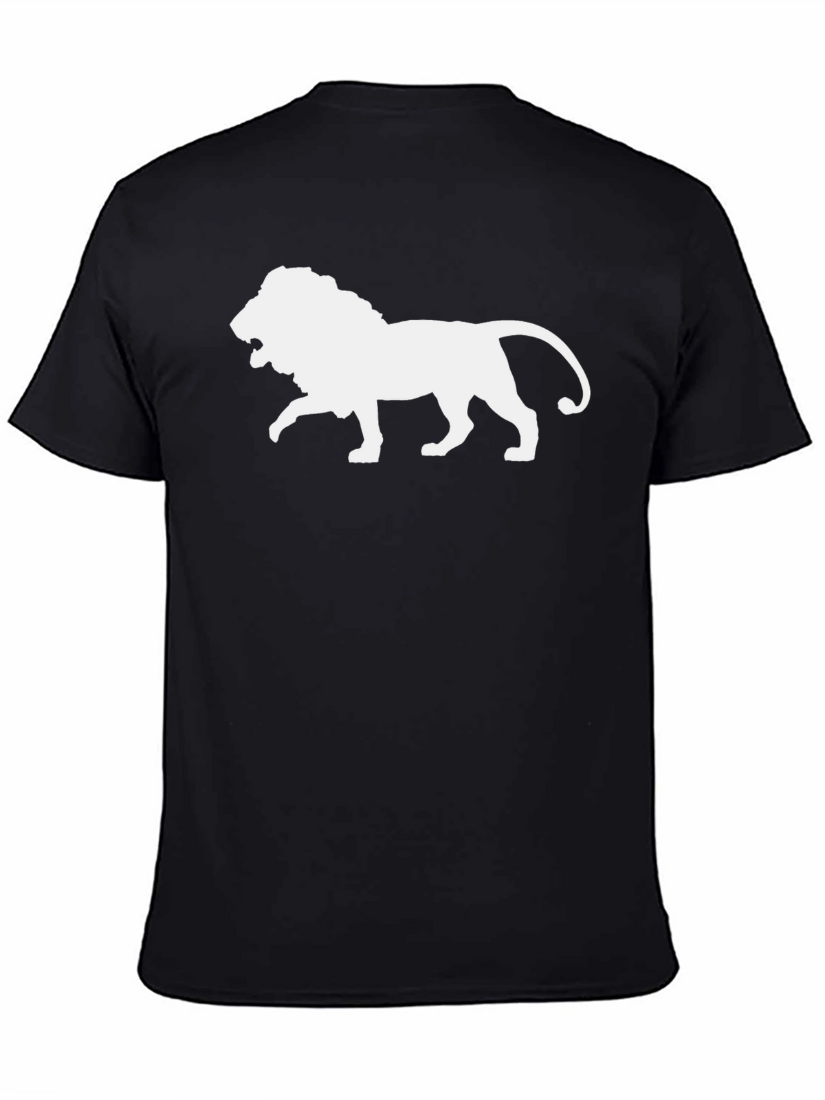 Lion Graphic Tee - Bold Black Cotton T-Shirt